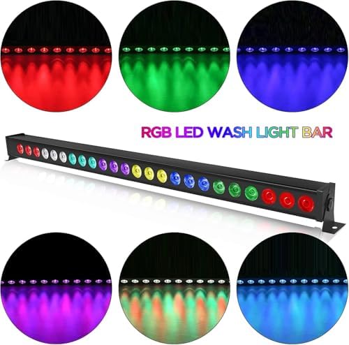 Led Stage Lights Bar,72W 24LEDs RGB Dj Strobe Party Lights Bar 3 in 1 Wall Washer Light Indoor with DMX Control AutoPlay Sound Activated Color Changing for Church Christmas Wedding Dance (4) - Image 3