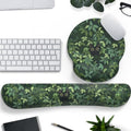 Cute Ergonomic Green Mouse Pad Cat Wrist Support,[ 20% Larger] Wrist Rest Gel Anime Kawaii 3D Green Office Plants Mouse Pads, Keyboards Silicon Wrist Pad,Pain Relief,Game Work Study Home Office. by Mechanical+Cattle