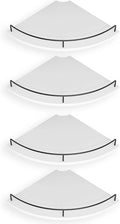 Corner Shelf Wall Mount, Floating Corner Shelves, Set of 4 Corner Wall Shelf Organizer,Rustic Wood Wall Storage Display Shelves forLiving Room Bedroom Bathroom Kitchen,White by FNBAR