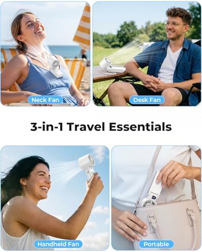 MORECORE Portable Handheld Fan with Ice Cooler, [Instant Chill to 50℉] Birthday Gifts for Men Mom Women Grandma Her Hot Flash, 5000mAh Cooling Fan, Camping Beach Cruise Travel Essentials 2026 - Image 7