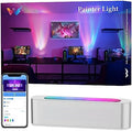 woohlab Smart LED Light Bar, RGBICW, 4 Light Beads, 64 sq.ft Coverage, Silver, Ideal for Room Decor, Gaming, TV Backlight, Ambient Lighting by MakeLifeBeyondImagination