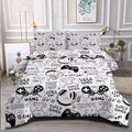 Gaming Comforter for Boys Teens,Game Bedding Sets Queen,Kids Gamer Comforter Set,Video Game Bedroom Bed Set Controller Duvet All Season 3 Piece by GRATTIOC