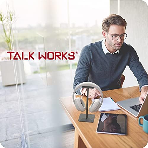 TalkWorks Headphone Stand Holder-Desktop Headset Stand Organizer and Tabletop Space Saver for Home, Office and Gaming Room - Sleek Design, Easy Assembly and Durable Non-Slip Base,Black - Image 6