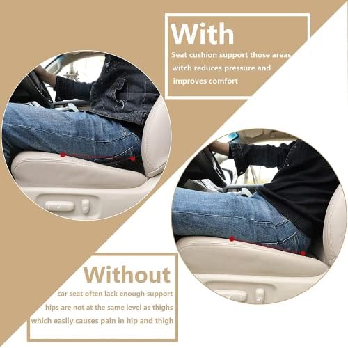 Livtribe Car Seat Cushion, Comfortable Wedge Seat Cushions for Long Driving | Memory Foam Seat Pad for Sciatica & Back Pain Relief, Road Trip Essentials for Driver, Breathable Mesh Cover, Non-Slip Bottom - Image 3