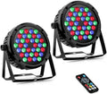 36W 36LEDs RGB Stage Par Lights by Remote DMX Control - 2Pack by OPPSK
