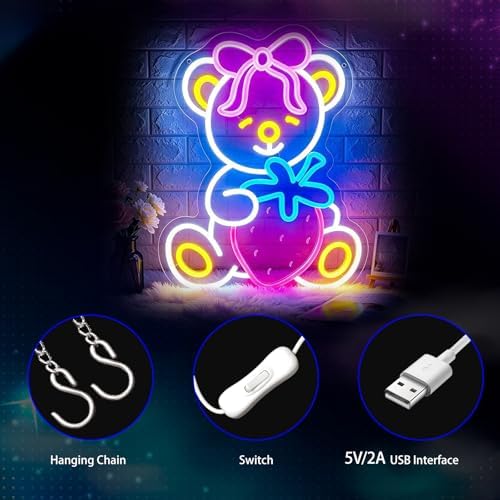 Neon Sign, Bear Neon Signs for Wall Decor LED Signs Neon Light - Image 5