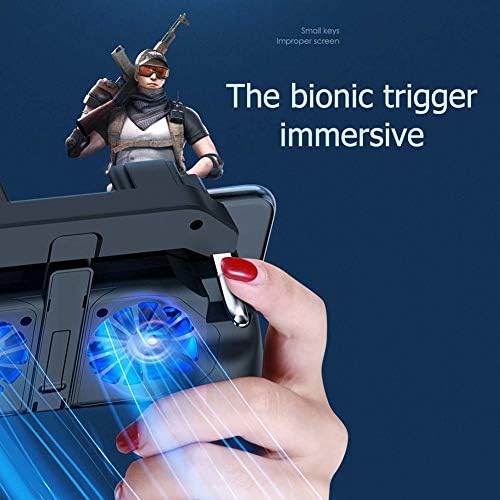 heaven2017 4 Fingers Gaming Grip with Dual Cooling Fan Game Mobile Controller Game Trigger Joystick Gamepad for PUBG Mobile Rules of Survival Survivor Royale Critical Ops [video game] - Image 7