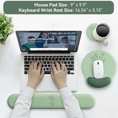 Mouse Pad with Keyboard Wrist Rest,Ergonomic Mousepad Support Set - Image 4