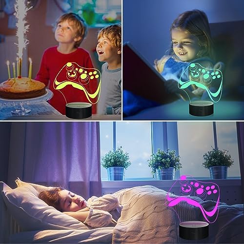Attivolife Gamepad 3D Lamp, Hologram Illusion Controller Night Light for Kid, 16 Colors Changing & Remote Dimmer Control, Cool Boy Girl Video Gaming Room Accessories as Xmas Birthday Gift for Teen - Image 5