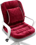 Office Chair Cushion Soft Seat Pad with Backrest Upgraded Lumbar Support Desk Chair Cushions for Dorm, Desk, Rocking Chairs，Patio by Gujuja