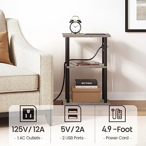 TUTOTAK Small Narrow Side Table, Set of 2 Skinny End Table - Image 5
