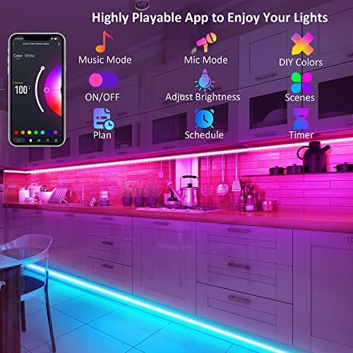 maylit 8 PCS 3.3FT Smart RGB Under Cabinet Lights Kit - Image 5