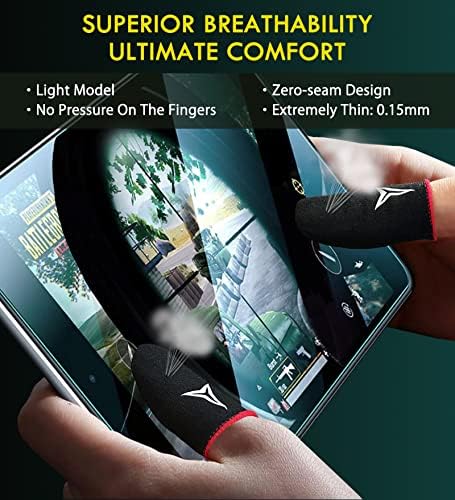 15 Pack 3 Colors E-Sports Light Model Gaming Finger Sleeves, 0.15mm Superconducting Nanofibers, Smooth Feel, Anti-Sweat, Extremely Thin, Fit All Touchscreen Devices - Image 5