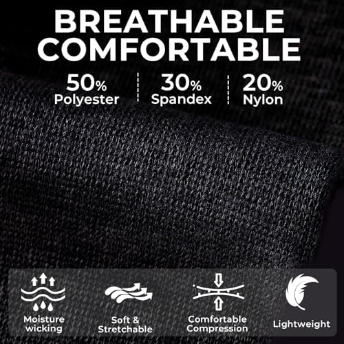 NeoTech Care Wrist Band Support Sleeve - Elastic & Breathable Knitted Fabric Compression Brace - for Tennis, Gym, Sport, Tendonitis (Black Color, Size S, 1 Unit) - Image 4