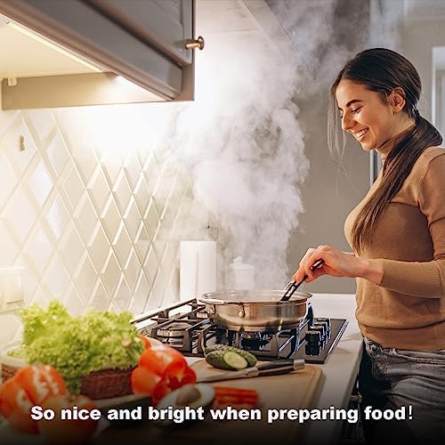 Plug-in Under Cabinet Lights Daylight White 4000K, Dimmable LED Under Cabinet Lighting, 6PCS x 12 Inch Under-Counter Light Fixtures with Memory Function, Under Counter LED Lights for Kitchen - Image 4