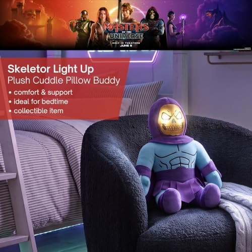 Masters of The Universe Skeletor Super Soft Cozy Light Up Cuddle Pillow Buddy for Comfort, (Officially Licensed Product) By Franco - Image 3