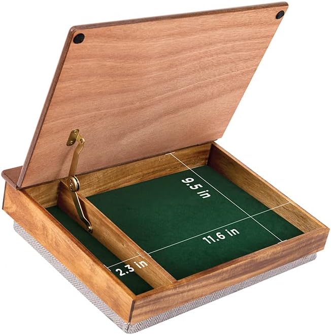LAPGEAR Schoolhouse Lap Desk - Natural Acacia Wood, Built-in Storage - Image 7