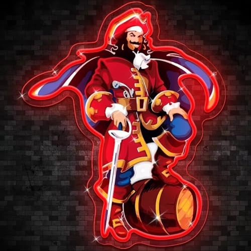 Captain Morga Neon Sign, Rum LED Neon Lights for Wall Decor Beer Signs for Man Cave Home Bar Beer Club Pub Bistro Party Decor Gift Dimmable USB Powered(15.74"*12.99") by Unknown