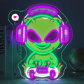 Alien Neon Sign For Men Game Room Sign Teen Boys Bedroom by gamerneon