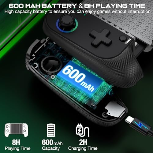 Wireless Phone Controller for iPhone/Android No Deadzone, Mobile Gaming Controller Support Xbox Game Pass, Steam Link, GeForce Now, Call of Duty, Roblox, Cloud Gamepad for iOS with Dynamic LED Lights - Image 5