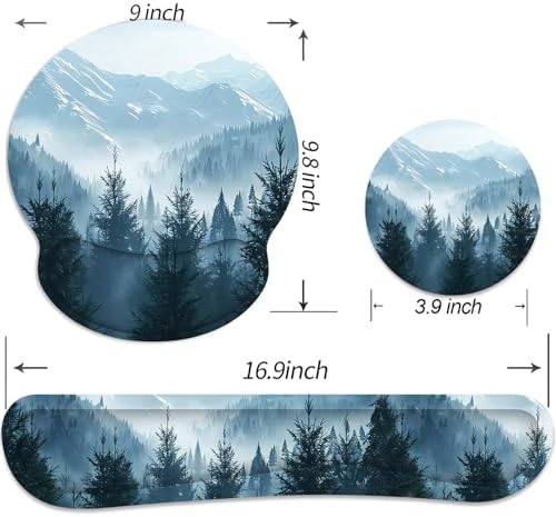 Ergonomic Mouse Pad with Wrist Rest and Keyboard Wrist Rest, Mousepad - Image 7