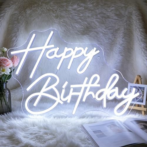 Neon Sign, Birthday Neon Signs for Wall Decor LED Signs Neon Light by GdbkabfNeonSign