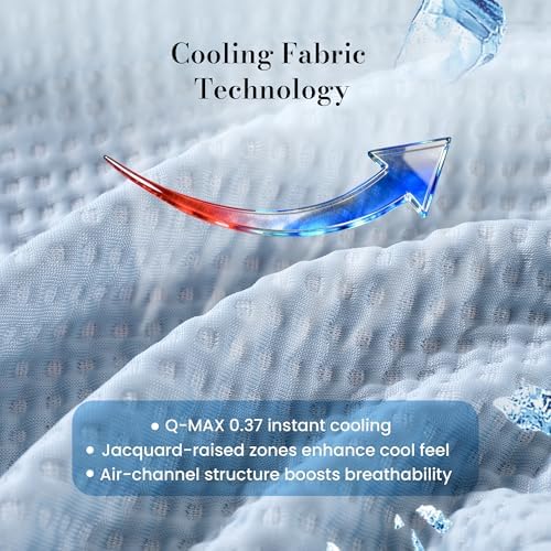 Adjustable Firmness Waffle Support Cooling Reading Pillow, Sky Blue, 29" - Image 5