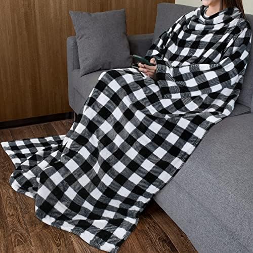 Catalonia Wearable Blanket with Sleeves for Women & Men, Fleece Wrap Throw - Image 4