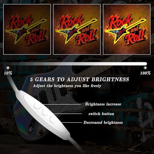 Guitar Rock Roll Neon Sign, Music Guitar LED Sign for Vocal Recital Concert - Image 4