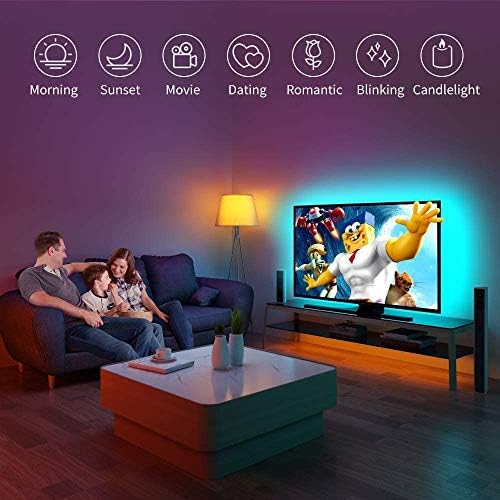 LED TV Backlight,SMY USB LED Strip Light,RGB Multi-Colour LED Light Strip Kit Waterproof IP65, 30LED with Wireless Remote Controller for TV/PC/Laptop Bias Lighting (3.28Ft) - Image 2