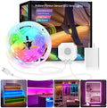 Daymeet Motion Sensor Under Bed Lights, 9.8ft RGB Motion Activated LED Strip Lights with Automatic Shut Off Timer App Control Cabinet Night Light Closet Lights for Hallway, Kitchen,Bedroom,Stair by DAYMEET