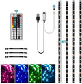USB LED Strip Lights Kit, 4 Pre-Cut 1.64ft/6.56ft RGB with Remote by HOUHUI