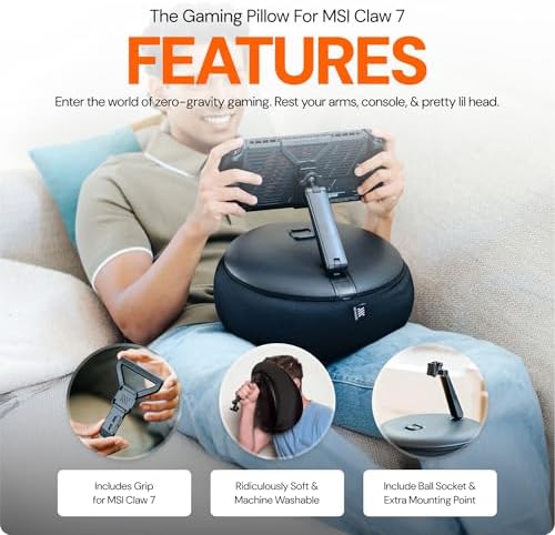 Mechanism Gaming Pillow for MSI Claw 7 AI+ Handheld Game Console | Experience Zero Gravity Gaming with Our Gamer Cushion | Ridiculously Soft & Machine Washable Pillow for Video Games (MSI Claw 7 Grip) - Image 2