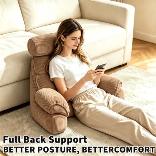 FXXUDVNIIN Back Pillow for Bed Sitting up – with 9.4" Armrest - Image 4