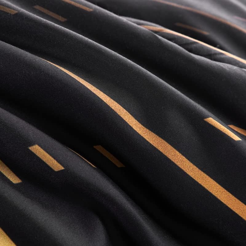Kids Football Bedding Set - Full Comforter with Pillowcases, Black and Gold, 100% Microfiber, 3 Piece Set, Boys and Girls - Image 5