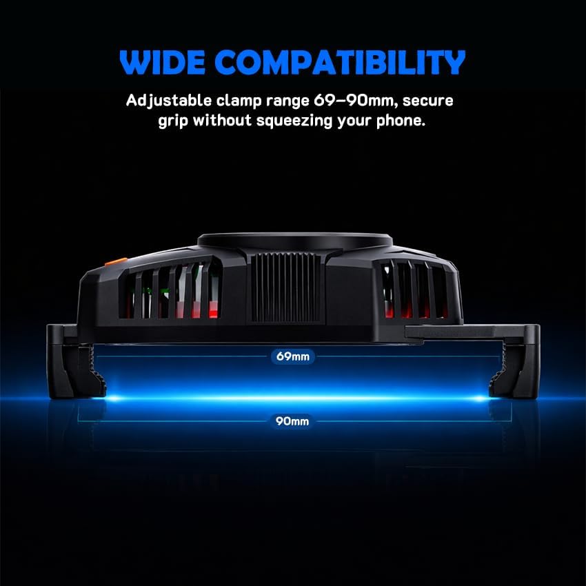 Portable Slim Phone Cooling Pad, USB Low Noise Phone Cooler Mat for iPhone Android Samsung, Non-Slip Heat Dissipation Pad for Gaming Travel Car Desk Video Calls - Image 4