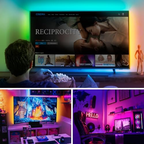 LEPOTEC Wall Lights, 10" Under Cabinet Lighting with Music Sync, 2200mAh Rechargeable Wireless Motion Sensor Gaming Light Bar, TV Backlighting with App Control for Kitchen, Bedroom, Hallways, Closets - Image 5