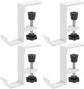 Clamp-On Under Desk Backpack Hanger, Clamp-On Under Desk Headphone Holder, Students' Desk Hook, with Adjustable Arm Clamp for Handbag and Purse Holder (White) by LAINIUTE