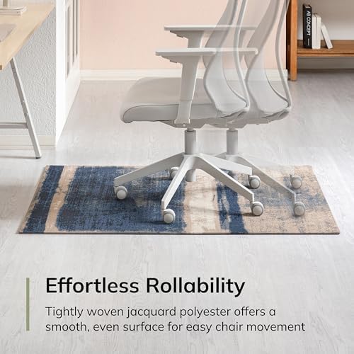 Anji Mountain 48" x 36" Rug'd Office Chair Mat for Carpet & Hardwood Floor | Low Pile, Anti-Slip Felt Backing for Rolling Chairs, Easy Glide Floor Protector Mat for Home Office & Gaming, Marina Morning - Image 5