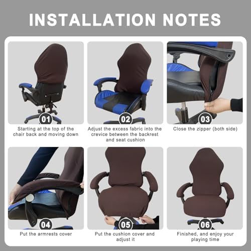 Gaming Chair Cover Game Chair Cover for Reclining Rotating Chair,Dark Green | Waterproof, Cat Scratch Proof, Stretch with Amrest, Breathable, Anti-Scratch, Pet-Resistant, For Big Tall High Back Chairs - Image 7