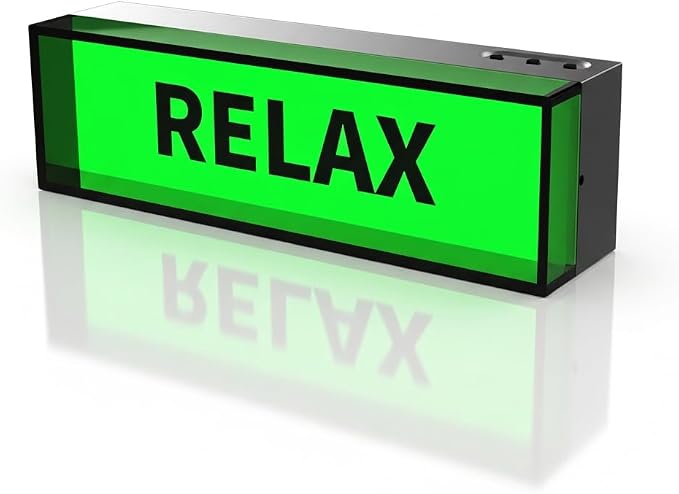 LED Light Box Sign for Desk Setup, CNC Aluminum Ambient Desk Light, Rechargeable 1000mAh Battery, USB-C, Warm Glow Decor for Gaming Room, Home Office, Shelf by Unknown
