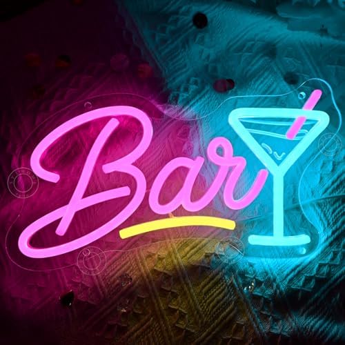 SYLHOME Bar Led Neon Light Sign Home Champagne Beer Wine Bar Pub Wall Decor - Image 6