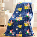 Franco Spongebob Squarepants Kids Sports Soccer Throw Blanket, 46 in x 60 in, Soft Cozy Decorative Blanket for Couch or Sporting Events, (Officially Licensed Product) by Franco