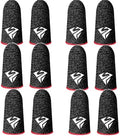 6 Pairs Finger Sleeves for Gaming, Gaming Finger Sleeves, Thumb Sleeves Mobile Gaming Controller, Cell Phone Gaming Finger Sleeves for Mobile Game, Anti Sweat, Breathable (Red) by Unknown