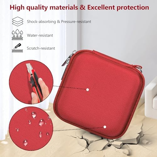 Supmay Carrying Case for Anbernic RG Rotate, RG34XXSP, RG35XXSP, Red - Image 5