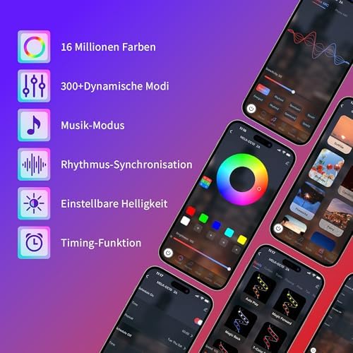 LED Floor Lamp, 63-Inch RGB Corner Light with Music Sync, Smart App Control, 16 Million Colors, Remote Control for Living Room, Bedroom, Gaming Room - Image 6