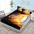 HOSIMA Teens Sports Baseball Bedding Full,1 Fitted Sheet+2 Pillowcases. by HOSIMA