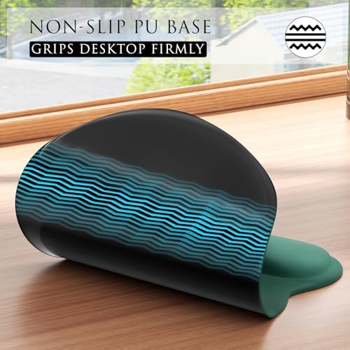 MROCO Ergonomic Mouse Pad with Gel Wrist Rest, 9.4 x 8.1 in, Forest Green - Image 6