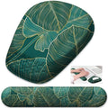Mouse Pad with Wrist Rest, Comfortable Memory Foam Wrist Rest for Computer Keyboard, Ergonomic Mouse Pad Set for Easy Typing & Pain Relief for Office & Home, Green by Laokiiy