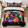 NTBED 3Pcs Twin Gaming Comforter Set for Boys Girls Kids Gamer Bedding by NTBED